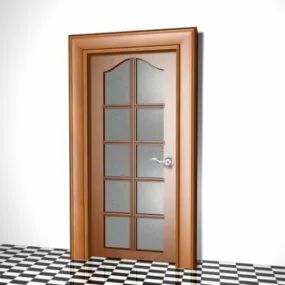 Glazed Internal Home Door 3d model