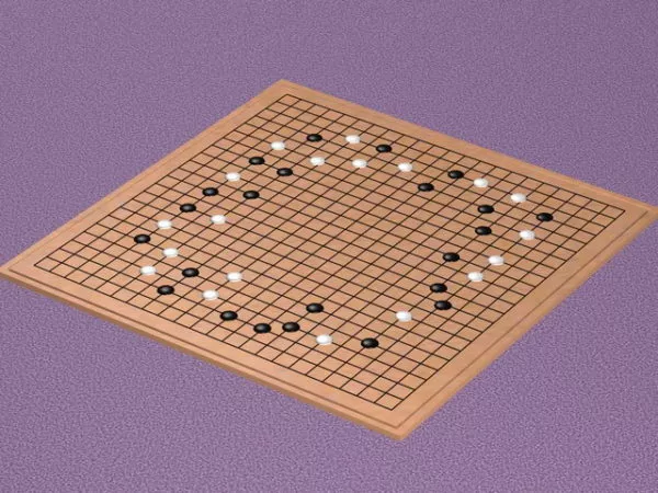 Asian Go Board Game 3d model Asian Go Board Game 3d model