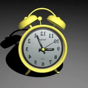 Kid Room Gold Alarm Clock 3d model