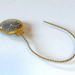 Jewelry Gold Antique Pocket Watch 3d model