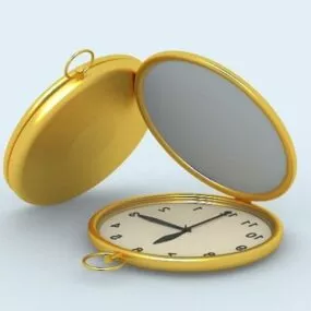 Golden Pocket Watches 3d model