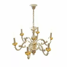 Golden Candelabra Ceiling Chandeliers 3d model