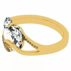 Jewelry Gold Diamond Ring 3d model