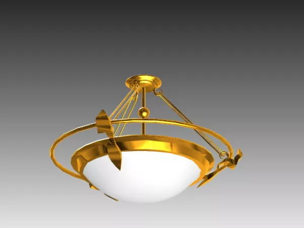 Gold Frame Pendant Lamp 3d model Gold Frame Pendant Lamp 3d model