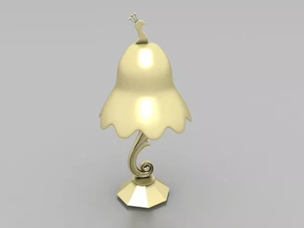 Brass Table Reading Lamp 3d model Brass Table Reading Lamp 3d model