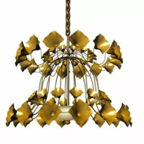 Vintage Golden Chandelier 3d model