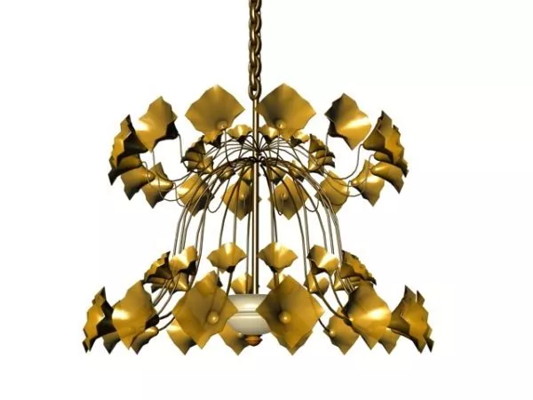 Vintage Golden Chandelier 3d model Vintage Golden Chandelier 3d model