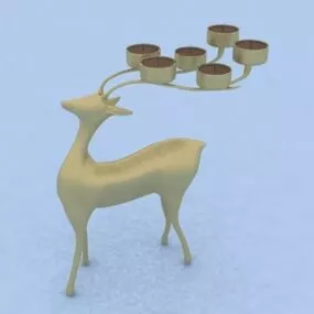Deer Shape Candle Holder 3d model