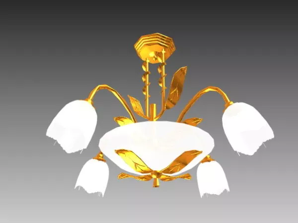 Golden Arm Pendant Light Design 3d model Golden Arm Pendant Light Design 3d model