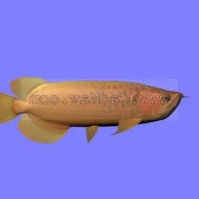 Sea Animal Golden Tropical Fish 3d model