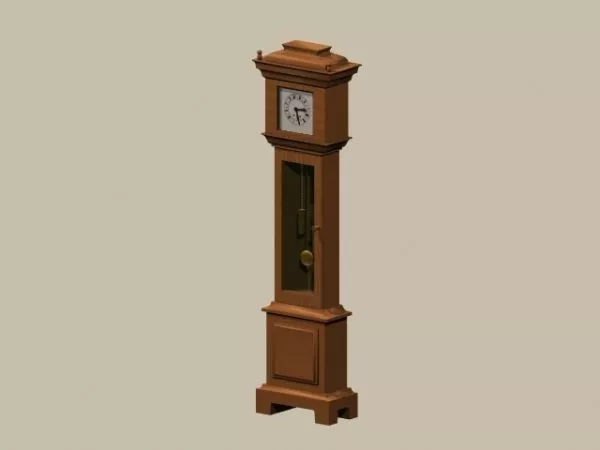 Minimalist Square Clock 3d model