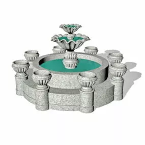 Landscape Granite Outdoor Fountains 3d model