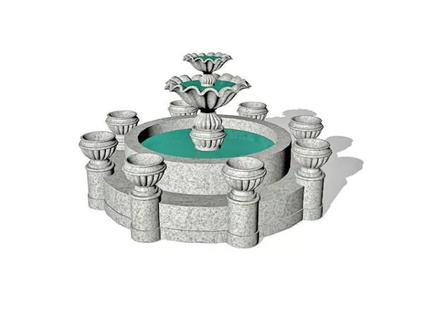 Little Lake With Bridge 3d model