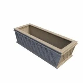 Garden Granite Stone Planter 3d model