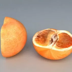 Realistic Grapefruit Half 3d model