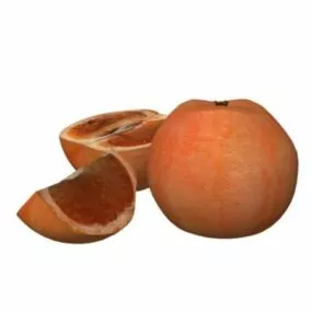 Food Grape Fruit And Slice 3d model