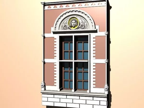 European Revival Window 3d model European Revival Window 3d model