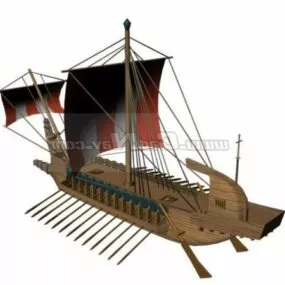 Greek Sloop Karteria Watercraft 3d model