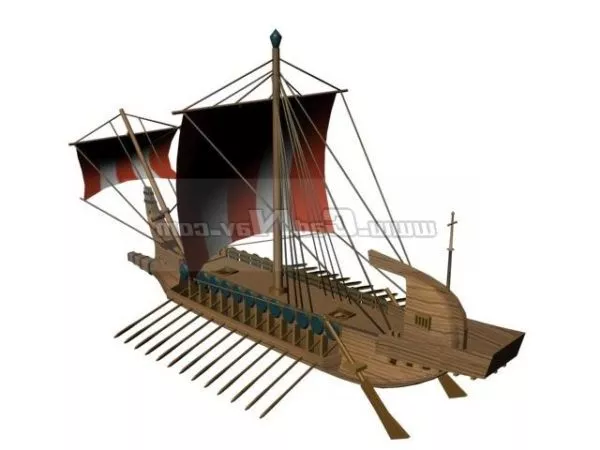 Old Tug Boat 3d model