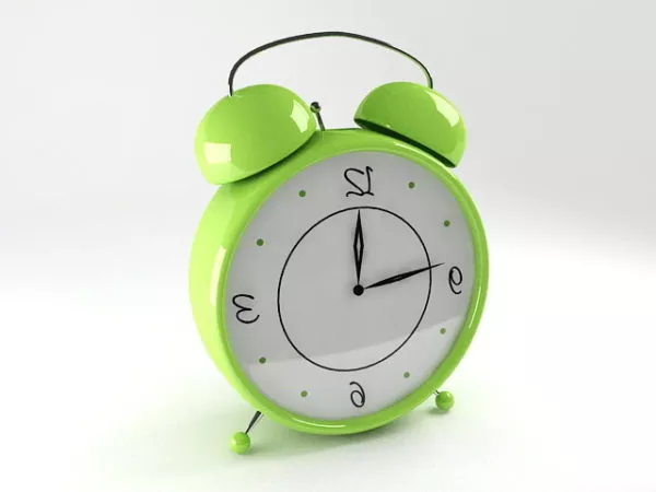 Circle Table Clock With Stand 3d model
