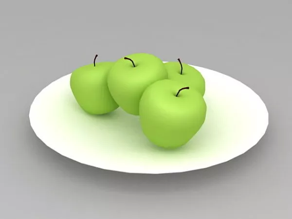 Plate With Disc And Cup 3d model