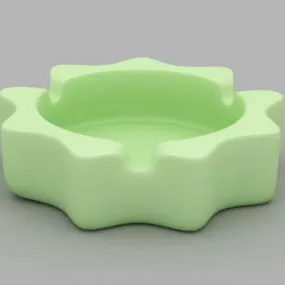 Desk Green Ashtray 3d model