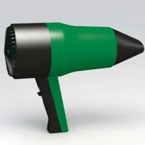 Electric Green Hair Dryer 3d model