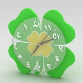 Home Green Wall Clock 3d model