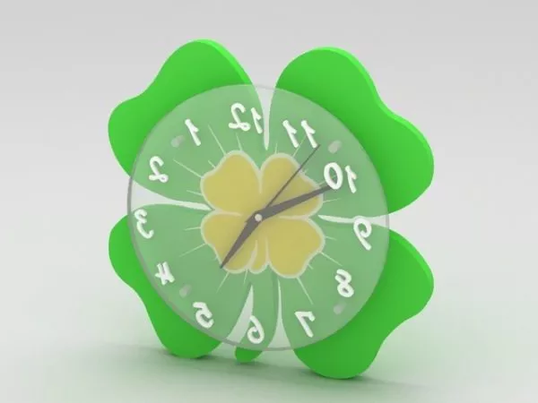 Green Circle Alarm Clock 3d model