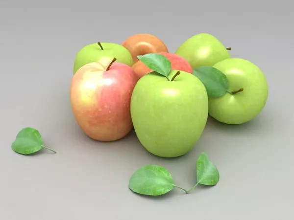 Fresh Apples 3d model Fresh Apples 3d model