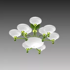 Green Chandelier Pendent Light Design 3d model