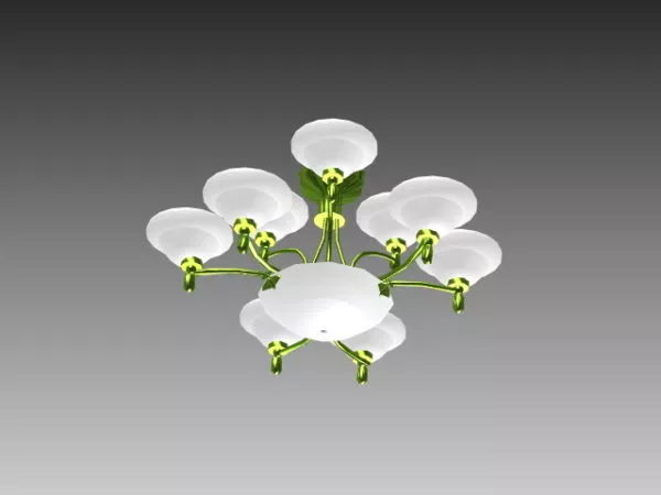 Green Chandelier Pendent Light Design 3d model Green Chandelier Pendent Light Design 3d model