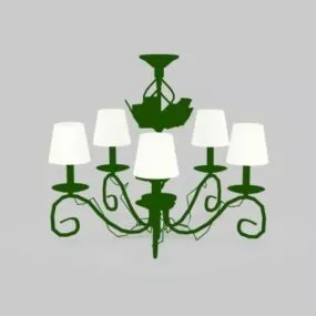 Green Iron Chandeliers 3d model