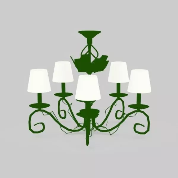 Green Iron Chandeliers 3d model Green Iron Chandeliers 3d model
