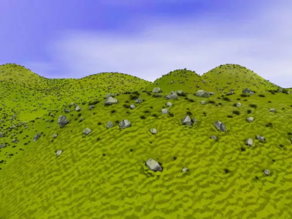 Snowy Mountain Lake Landscape 3d model