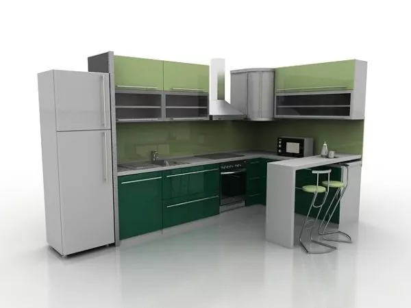 Kitchen Gas Cooktop 3d model