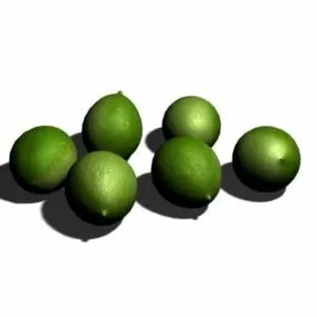 Nature Green Lime Fruit 3d model