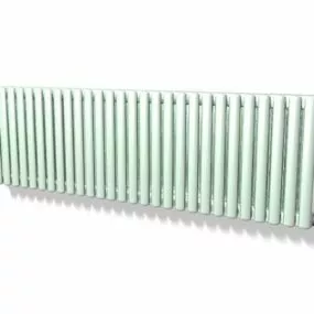 Green Painted Home Radiator 3d model