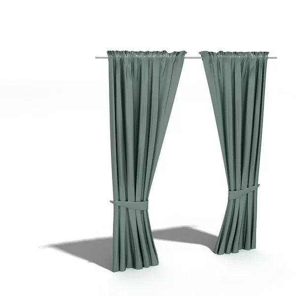 Green Tension Curtain 3d model Green Tension Curtain 3d model