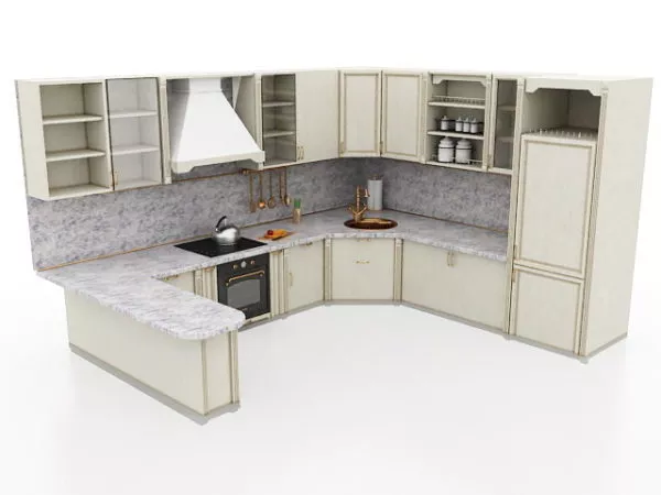 Siemens Gas Stove Square Shape 3d model