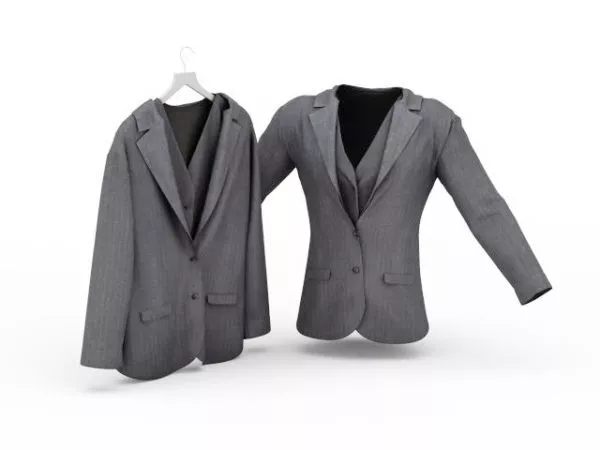 Clothes Grey Suits 3d model Clothes Grey Suits 3d model
