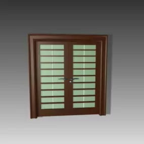 Home Grille Glass Doors Furniture 3d model