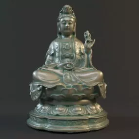 Antique Guan Yin Goddess Of Mercy 3d model