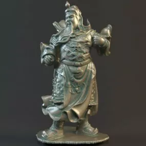 Antique Guan Yu Statue 3d model