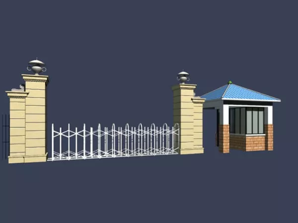 School Gate Guard House 3d model School Gate Guard House 3d model