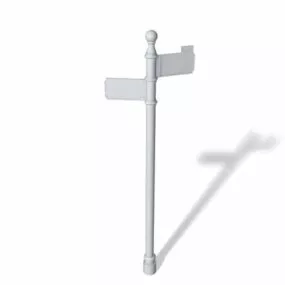 Road Guideboard And Pole 3d model
