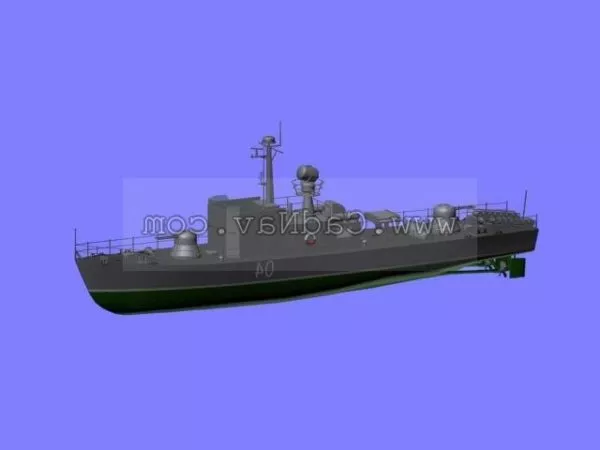 Gunboat Watercraft 3d model Gunboat Watercraft 3d model