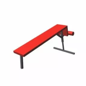 Gym Equipment Decline Bench 3d model