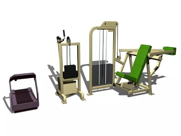 Indoor Gym Equipments Collection 3d model Indoor Gym Equipments Collection 3d model