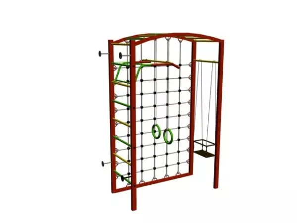 Bench With Weights Gym Equipment 3d model